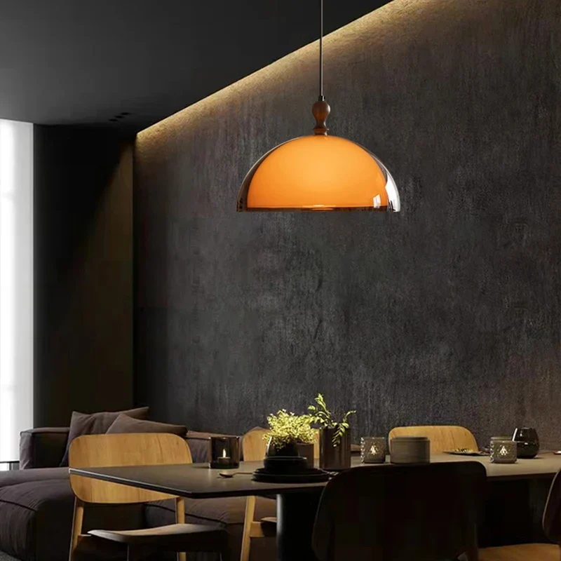 Braune Acryl-Hängelampe für Esszimmer – Brunea