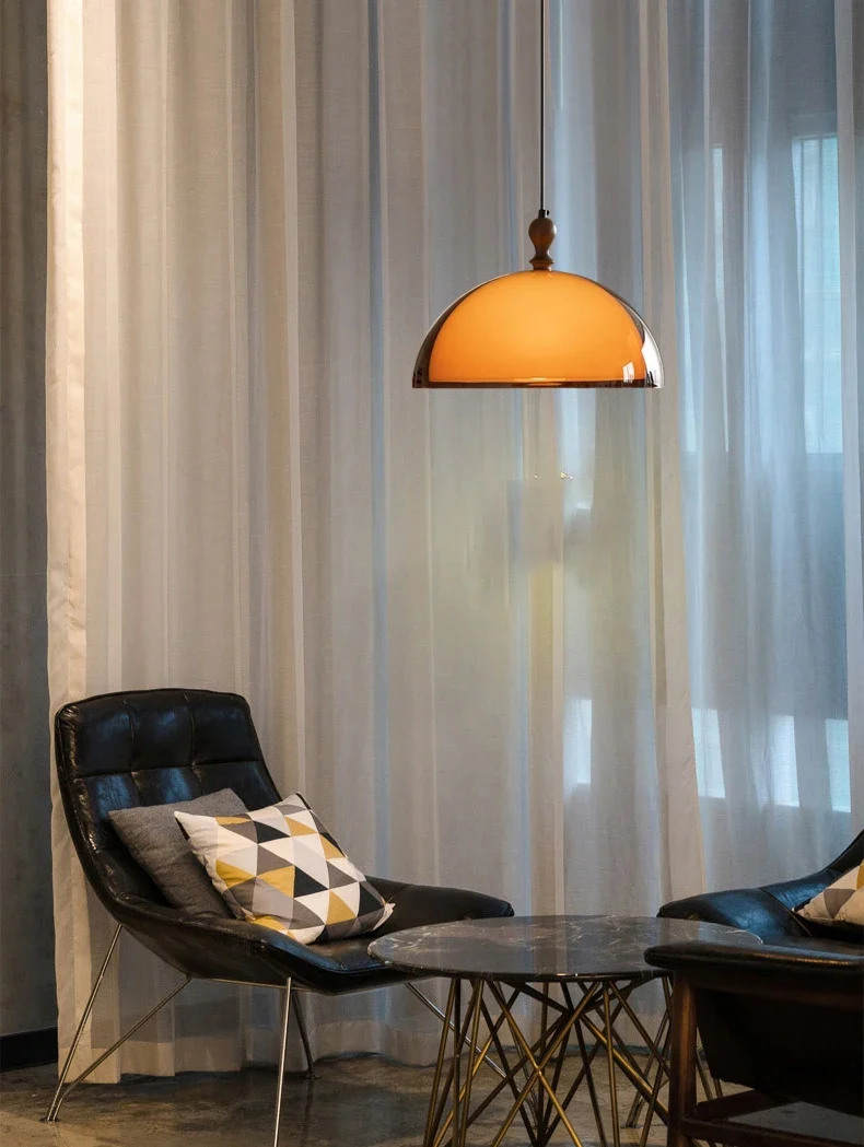 Braune Acryl-Hängelampe für Esszimmer – Brunea