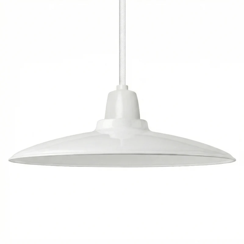 Flacher Metalllampenschirm 25,5 cm für E27 Deken Pendelleuchten ~3683