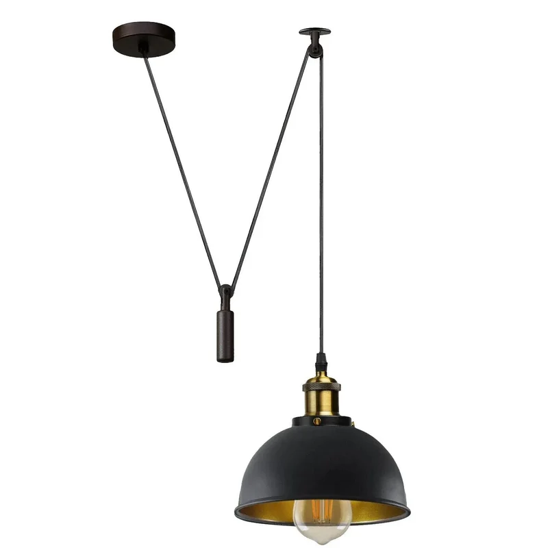 LEDSone Flaschenzug Pendelleuchte Lampe E27 Metall ~3757