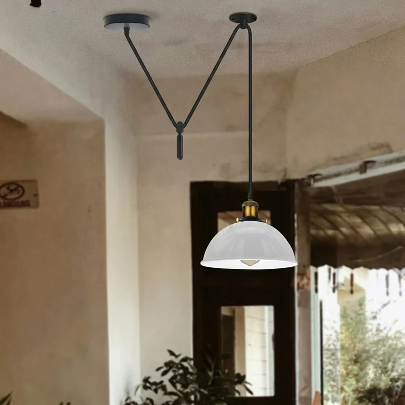 LEDSone Flaschenzug Pendelleuchte Lampe E27 Metall ~3757
