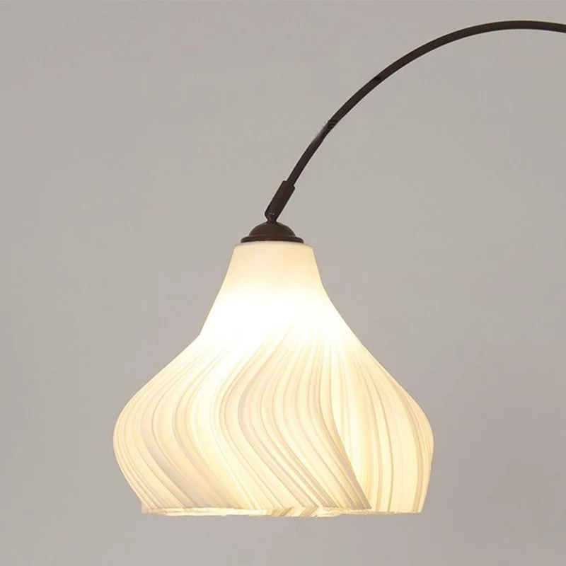 Floor Lamp Unique Fishing Pole Arch Pleated for Reading