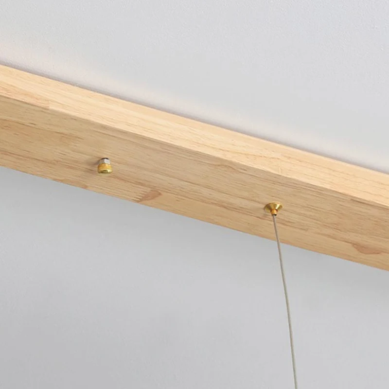 Pendant Light Minimalist Wood Rectangle Dimmable LED