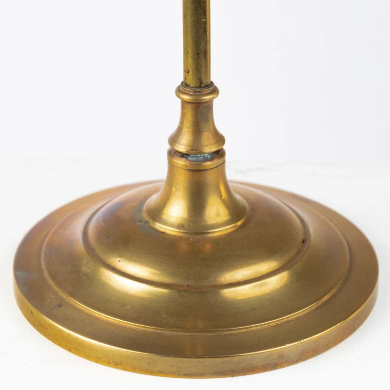 1920er Art Deco Schreibtischlampe mit grünem Schirm