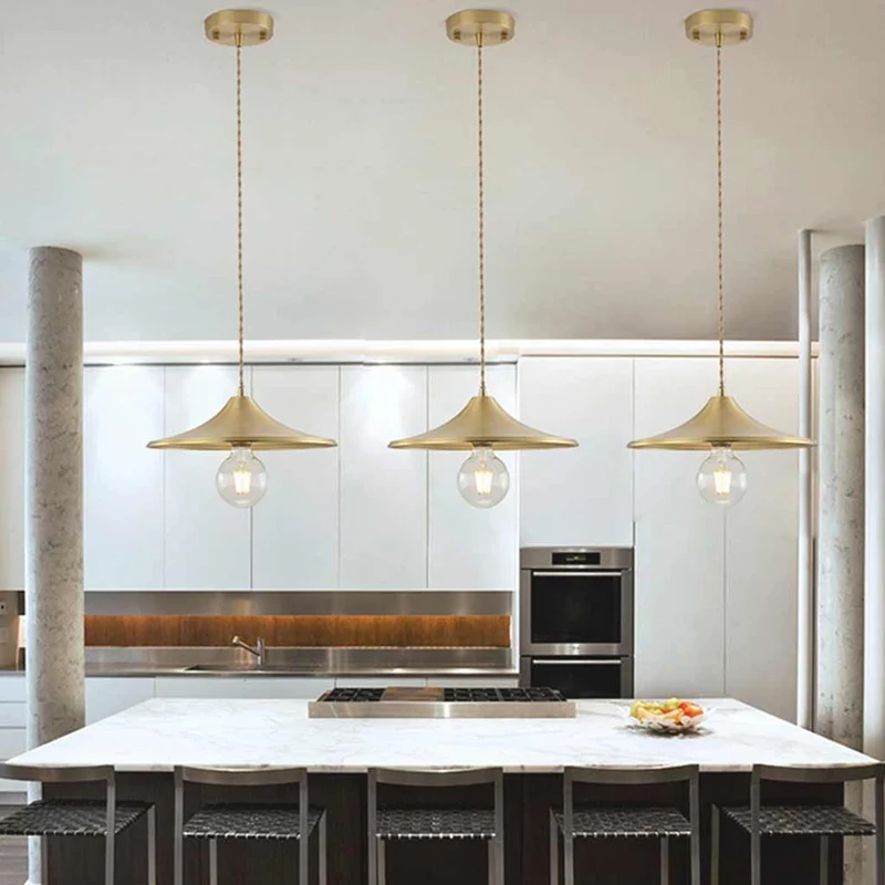 Pendant Light Modern Farmhouse Copper for Dining, Gold