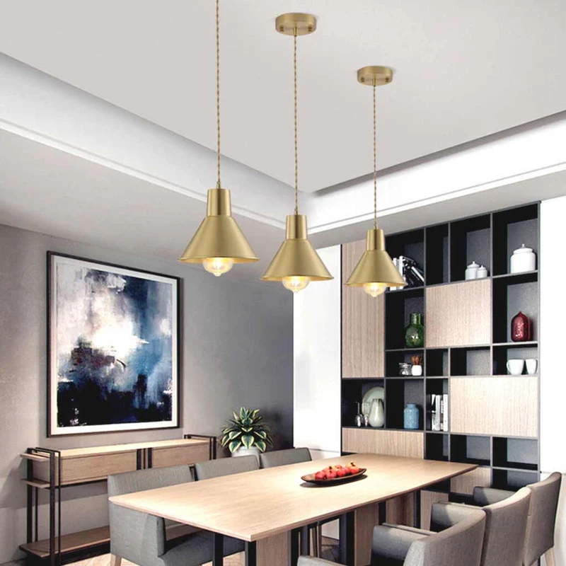 Pendant Light Modern Farmhouse Copper for Dining, Gold