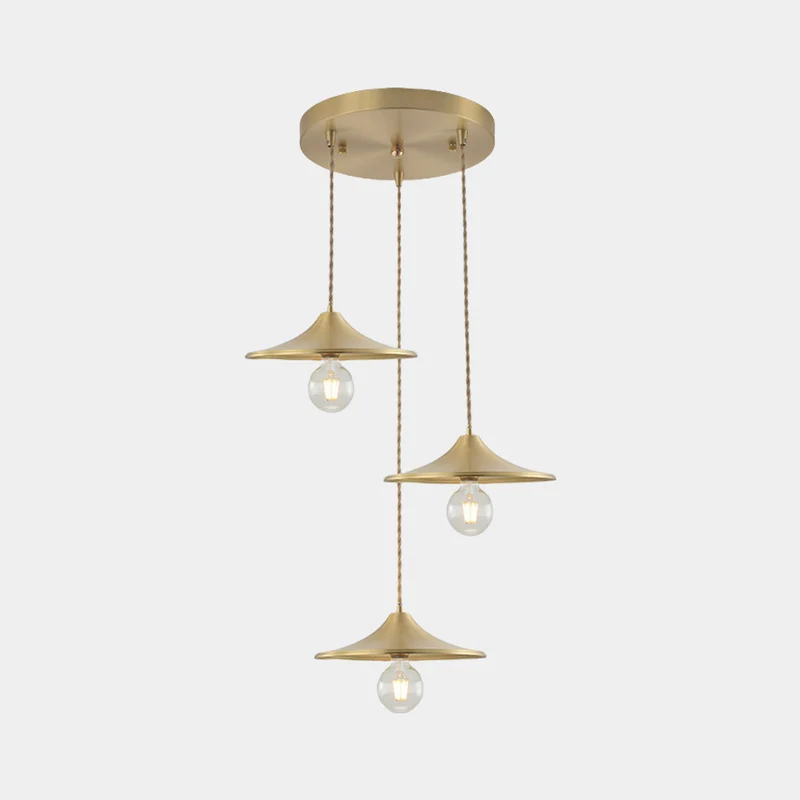 Pendant Light Modern Farmhouse Copper for Dining, Gold