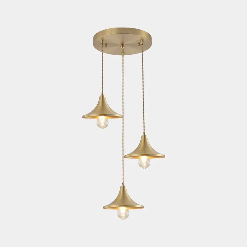 Pendant Light Modern Farmhouse Copper for Dining, Gold