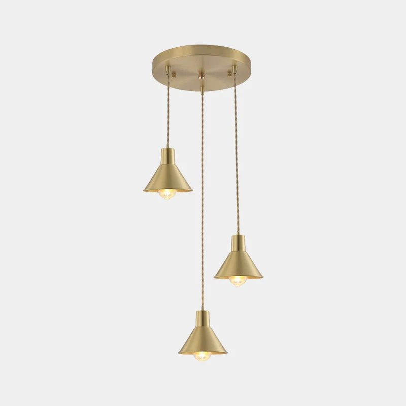 Pendant Light Modern Farmhouse Copper for Dining, Gold