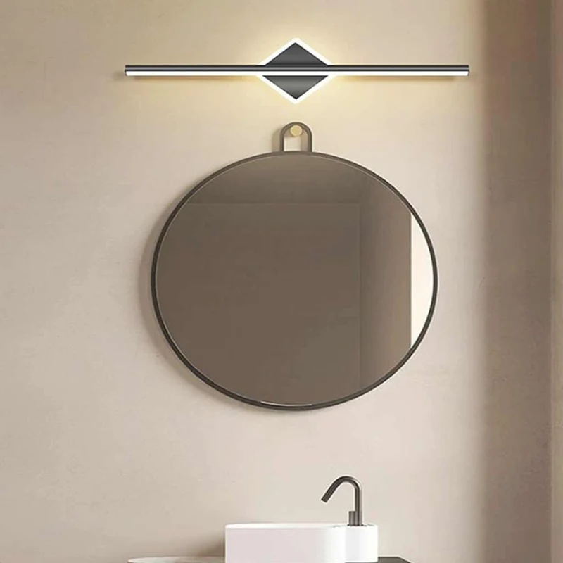 Vanity Mirror Wall Lamp Modern Linear LED for Bathroom, Black / Gold