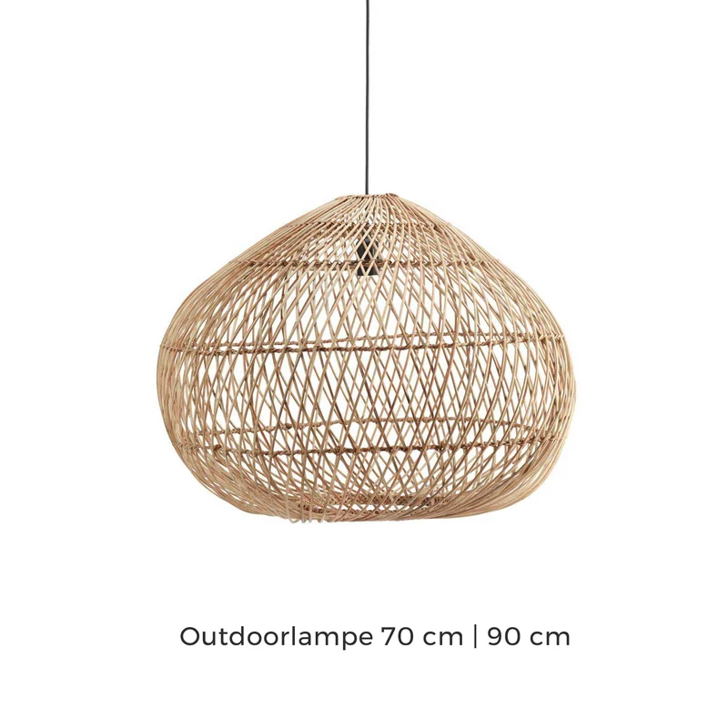 Rattan Hängelampe Outdoor Karen 70 | 90cm