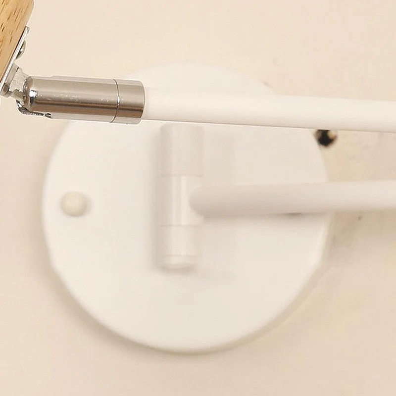 Wall Sconce Spotlight Nordic Wood Adjustable Swing Arm LED