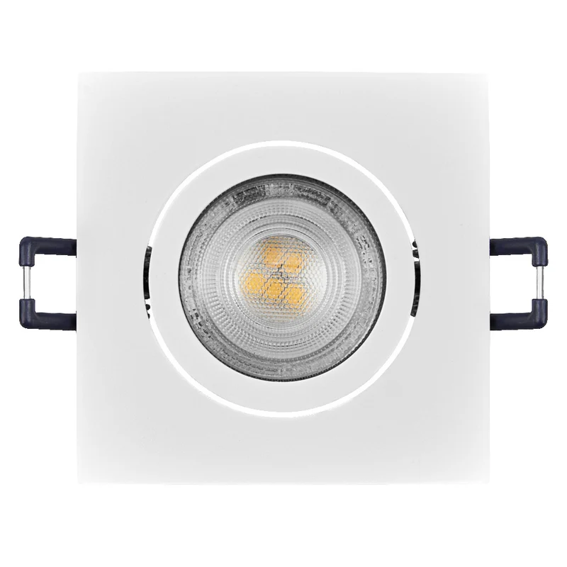 OSRAM LED Spot Recess Einbaustrahler Set GU10 schwenkbar Square Click 4.5W 827 Weiß ⌀68 mm