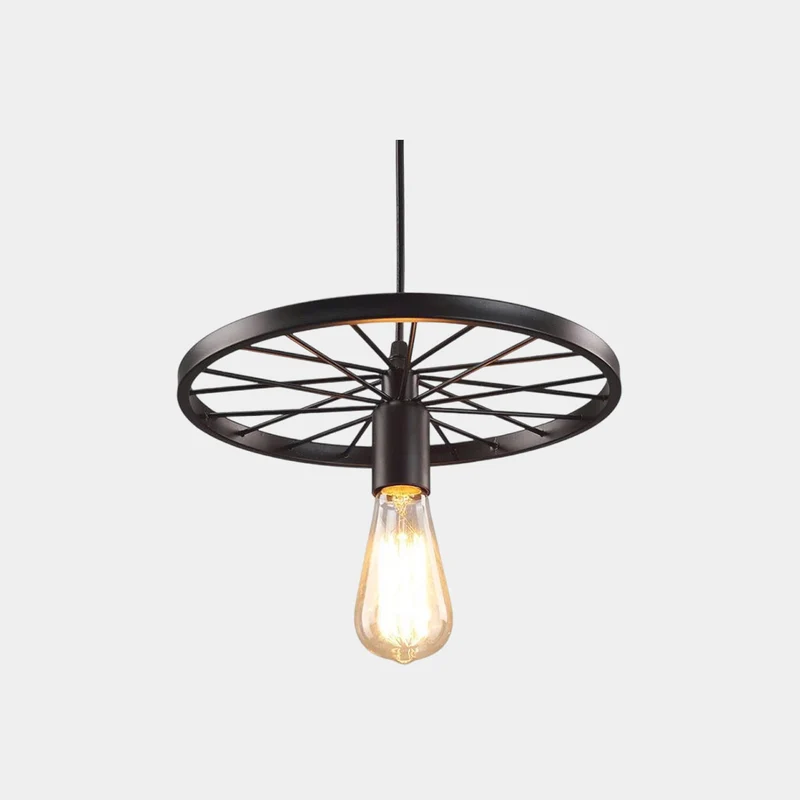 Pendant Light Farmhouse Chandelier Retro Industrial Wheel