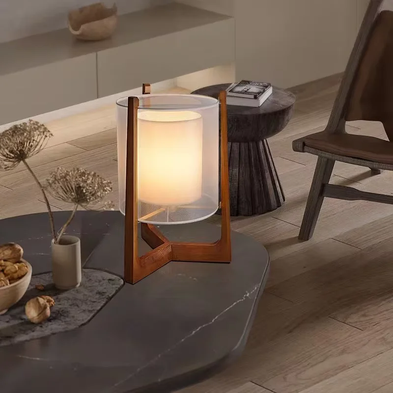 Nordische Stehlampe aus Holz für Wohnzimmer – Armony