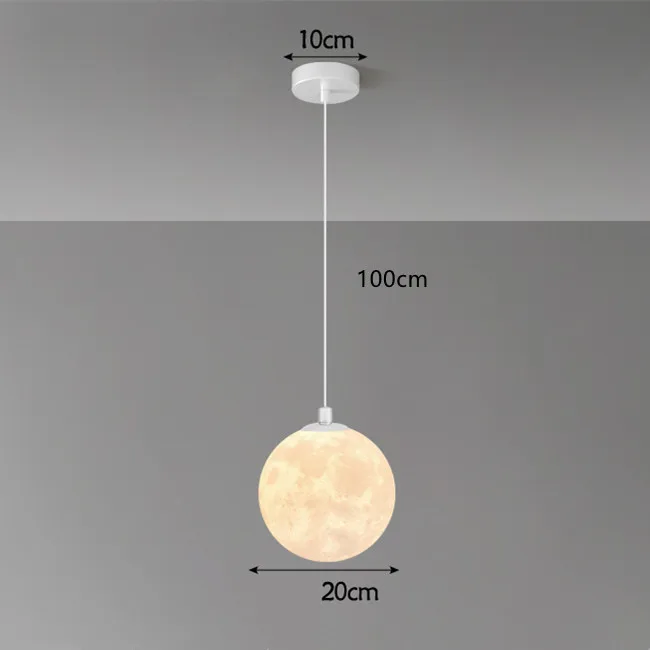 Moderne LED-Hängeleuchte aus weißem Metall – Moonéclat