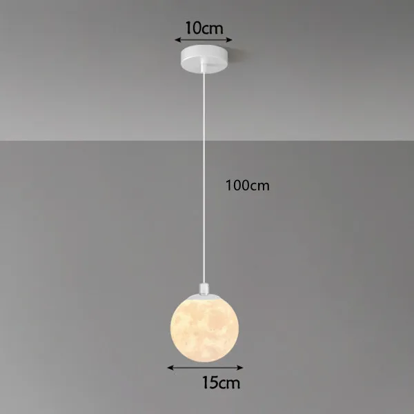 Moderne LED-Hängeleuchte aus weißem Metall – Moonéclat