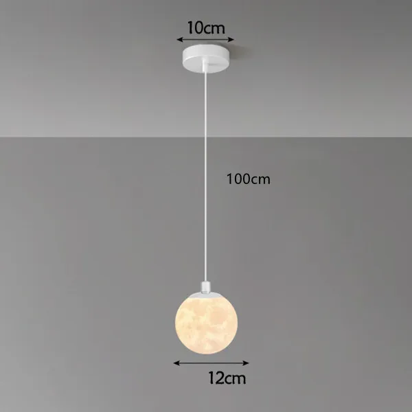 Moderne LED-Hängeleuchte aus weißem Metall – Moonéclat