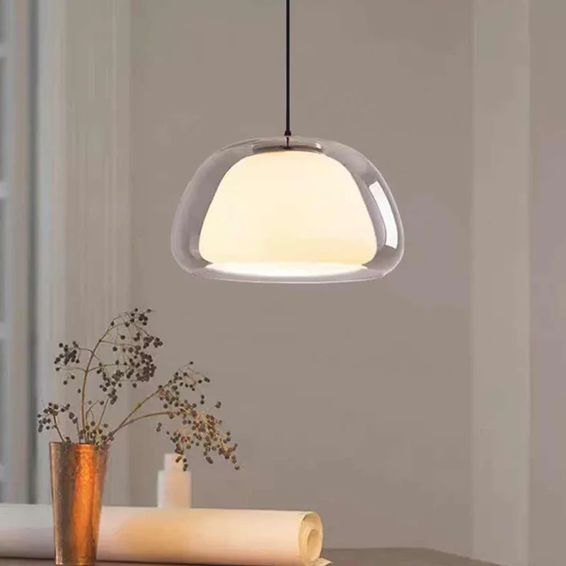 Pendant Light Nordic Dome Clear Glass Jelly, 3 Colors