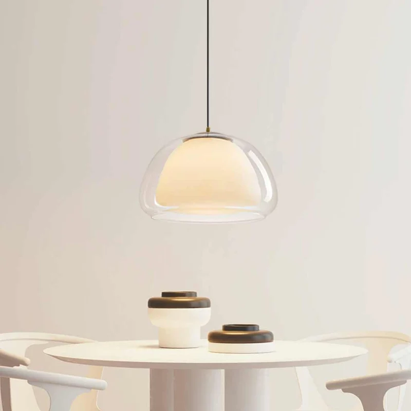 Pendant Light Nordic Dome Clear Glass Jelly, 3 Colors