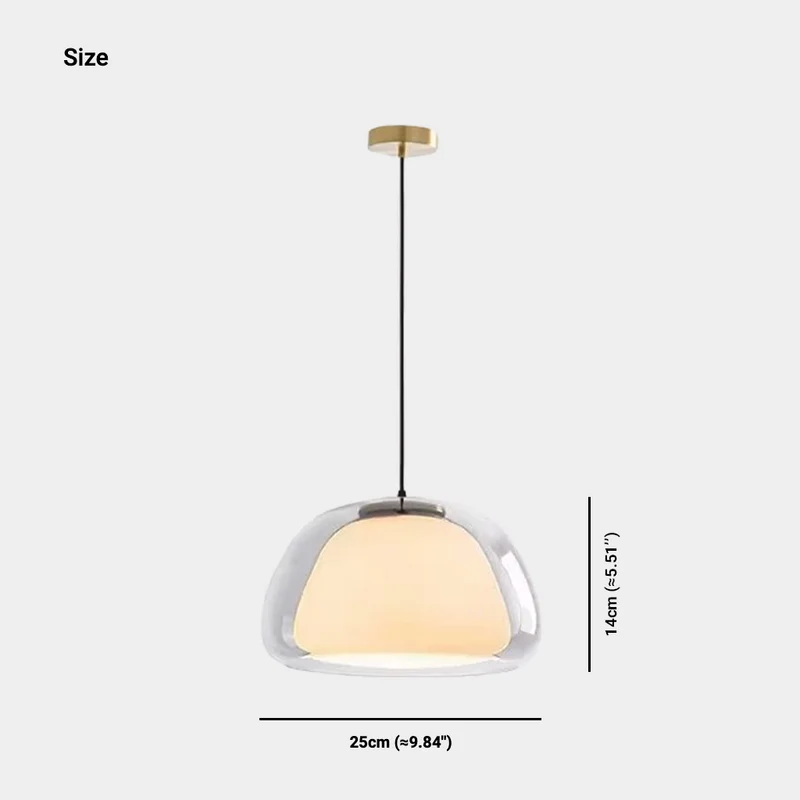 Pendant Light Nordic Dome Clear Glass Jelly, 3 Colors
