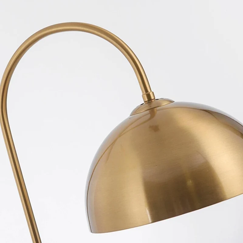Desk Table Lamp Minimalist Metal Marble Arc Dome, 3 Colors