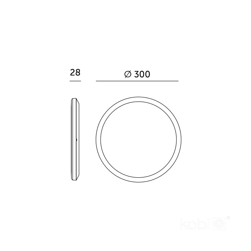 NIVERA Deckenleuchte | Rund | 18W | Ø300mm | Weiß | CCT - Schalter
