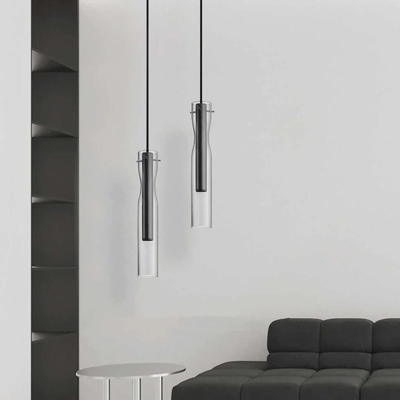 Pendant Light Modern Glass Linear Cylinder LED