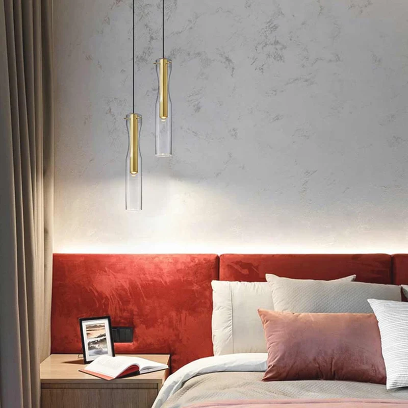 Pendant Light Modern Glass Linear Cylinder LED