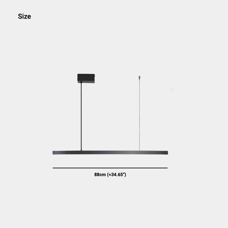 Pendant Light Brass Linear Dimmable LED, Black / Gold