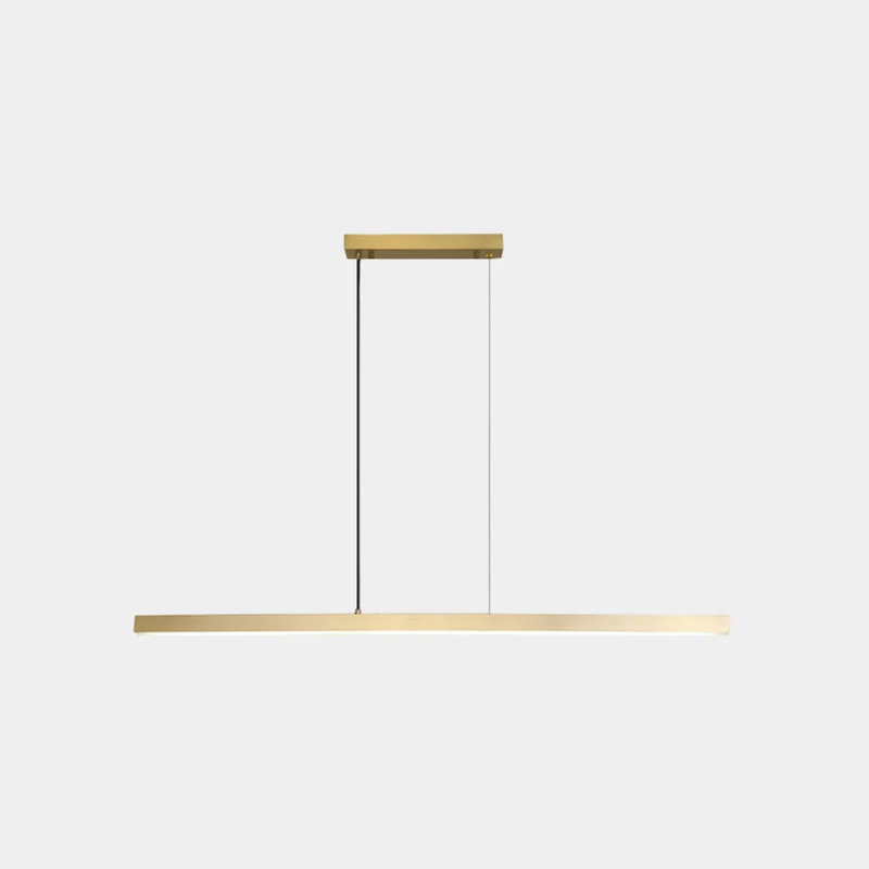 Pendant Light Brass Linear Dimmable LED, Black / Gold