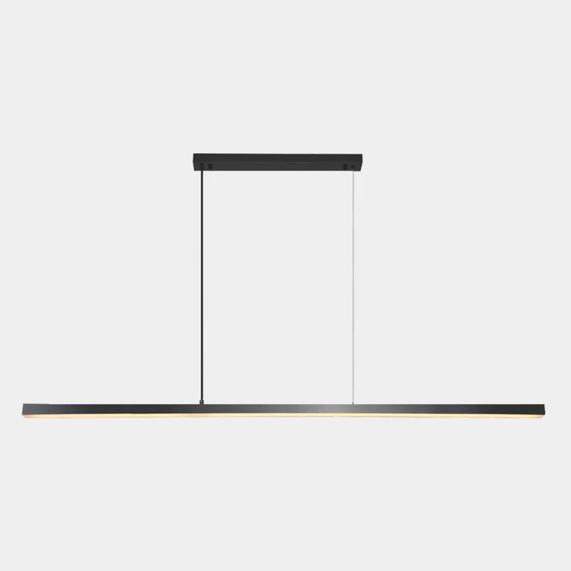 Pendant Light Brass Linear Dimmable LED, Black / Gold