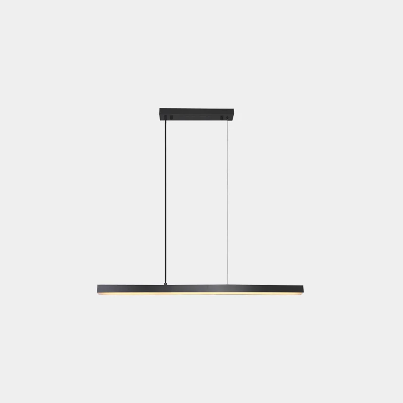 Pendant Light Brass Linear Dimmable LED, Black / Gold