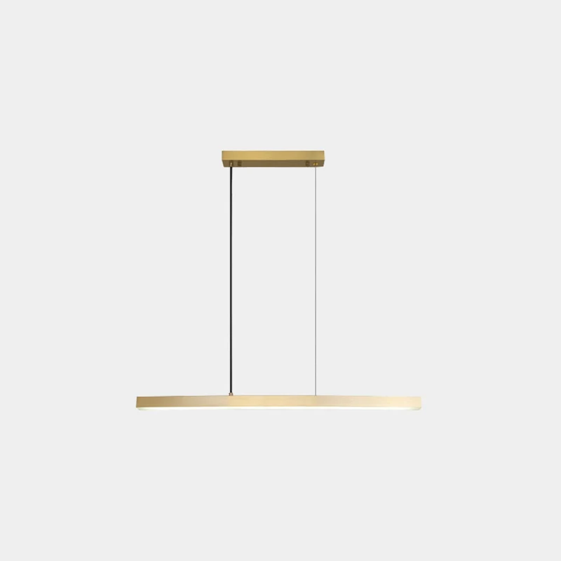 Pendant Light Brass Linear Dimmable LED, Black / Gold