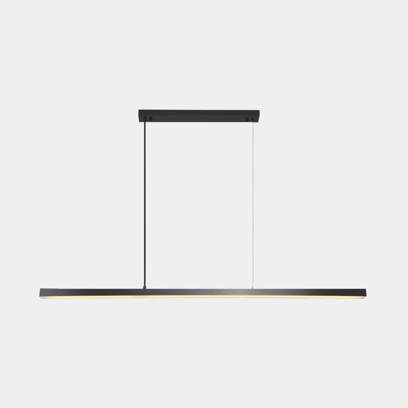 Pendant Light Brass Linear Dimmable LED, Black / Gold