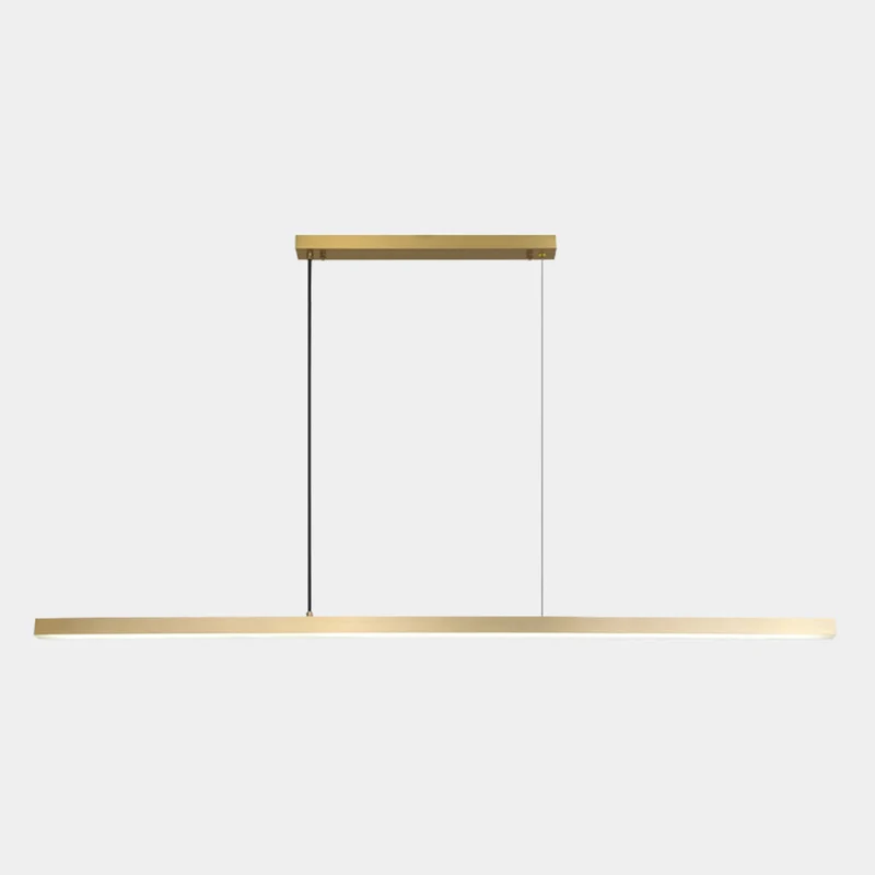 Pendant Light Brass Linear Dimmable LED, Black / Gold