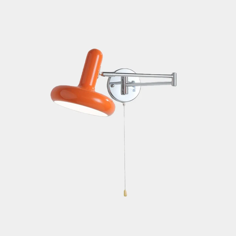 Wall Sconce Bauhaus Cream Metal Adjustable Swing Arm