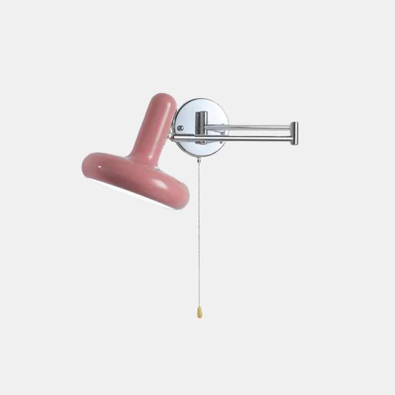 Wall Sconce Bauhaus Cream Metal Adjustable Swing Arm