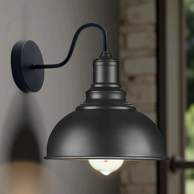 LEDSONE Vintage Wandlampe Industrial Schwanenhals E27 ~3716