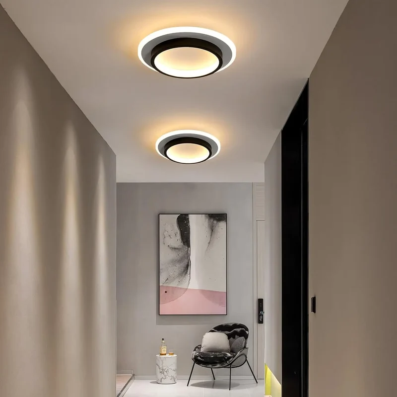 Moderne schwarze Deckenleuchte aus Acryl für Wohnzimmer – Arionelv