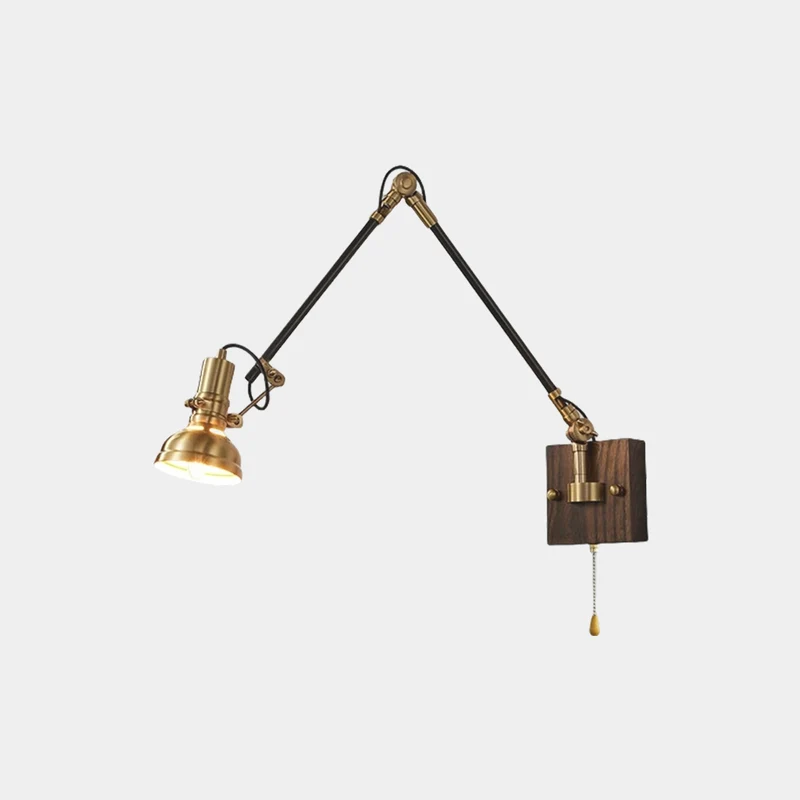 Wall Lamp Vintage Adjustable Swing Arm with Pull Chain