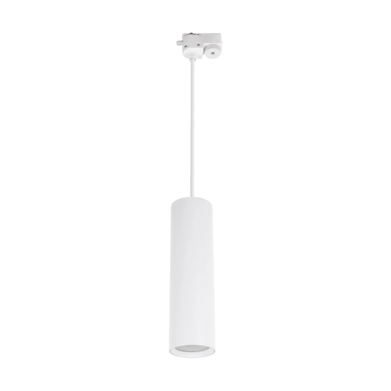 1-Phasen-Schienenleuchte | Weiß | 200 cm | Inkl. 3 Spots | 2 Pendelleuchten | I-Form