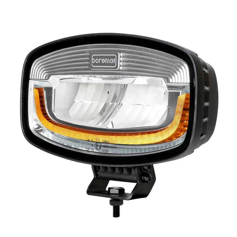 Boreman Phantom Silberne LED Jumbo-Fahrleuchte mit gelbem/weißem Positionslicht