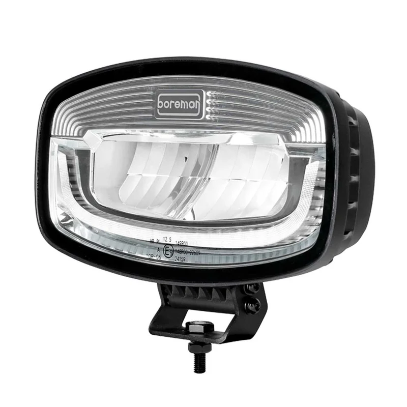 Boreman Phantom Silberne LED Jumbo-Fahrleuchte mit gelbem/weißem Positionslicht