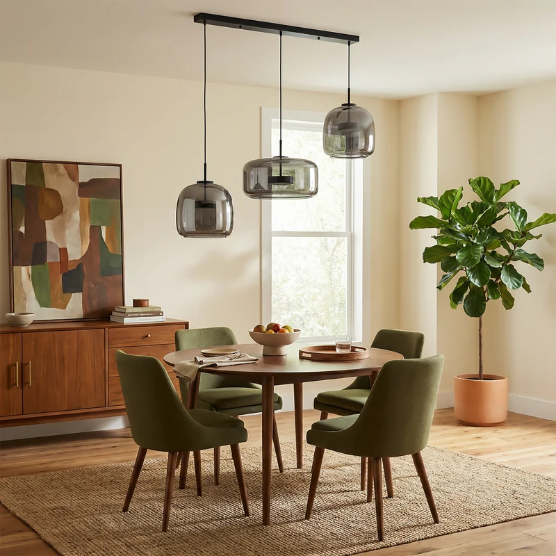Minimalistische nordische Glas-Pendelleuchte für Wohnzimmer und Schlafzimmer – Vetroéclat