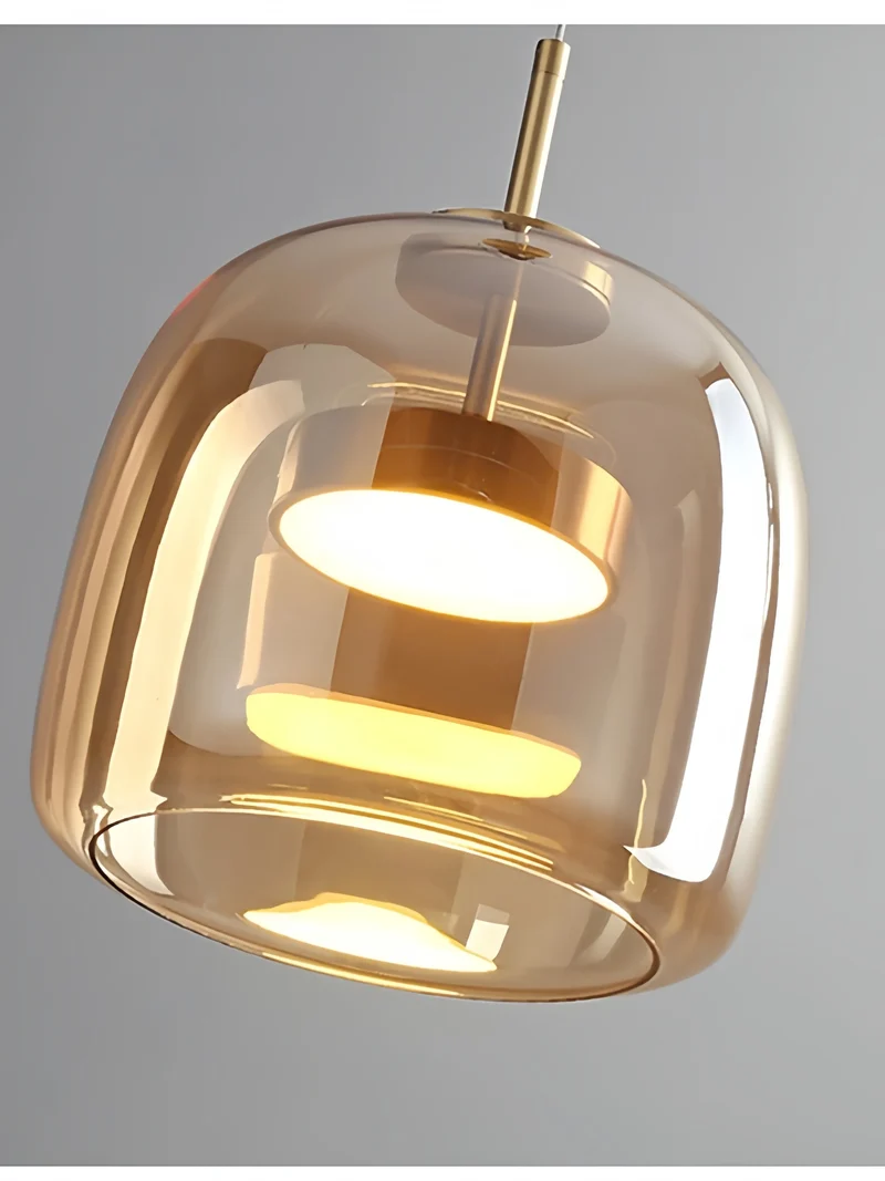 Minimalistische nordische Glas-Pendelleuchte für Wohnzimmer und Schlafzimmer – Vetroéclat