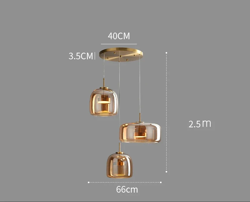 Minimalistische nordische Glas-Pendelleuchte für Wohnzimmer und Schlafzimmer – Vetroéclat