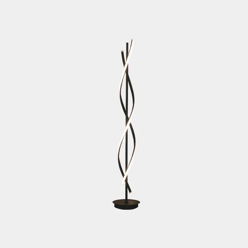Floor Lamp Minimalist Spiral LED, Black / White