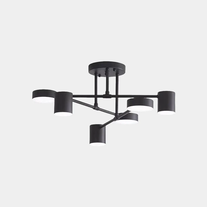 Chandelier Ceiling Light Modern Iron Sputnik LED, Black / Gold