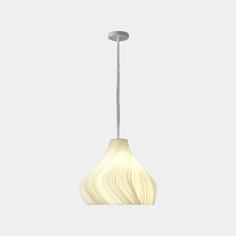 Pendant Light Nordic 3D Printed Pleated Acrylic Small Indoor, White